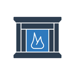 Fireplace Icon Sign Symbol