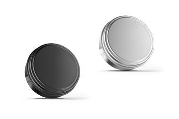 Tin Jars Mockup 3D Rendering Isolated Background