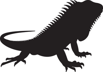 Obraz premium Iguana Vector Silhouette