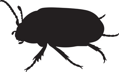 Japanese Beetle Vector Silhouette