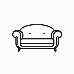 White sofa couch furniture interior design home decor living room lounge seat illustration drawing art