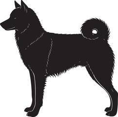 Laika Dog Vector Silhouette