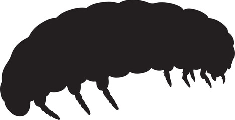 Maggot Vector Silhouette