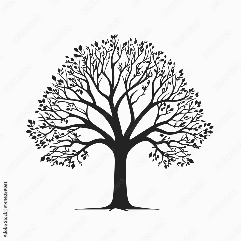 Poster tree silhouette vector tree illustration nature tree design tree art tree graphic tree drawing tree
