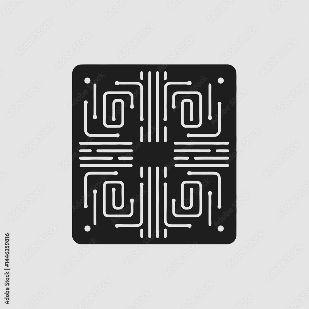Aufkleber circuit board technology pattern abstract design digital chip motherboard system engineering innovat
