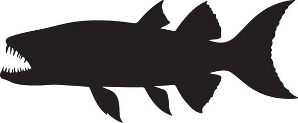 Pacific Viperfish Vector Silhouette