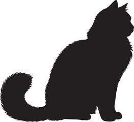 Ragdoll Cat Vector Silhouette
