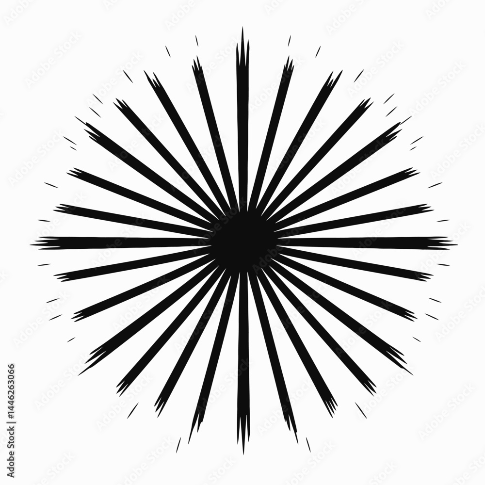 Poster radial burst rays starburst light explosion sunbeam flash effect abstract design vector graphic elem