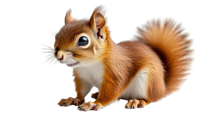 A fluffy squirrel with a bushy tail perfect for nature and wildlife designs