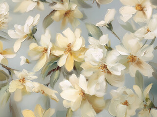 Vintage Moody Summer White Flower