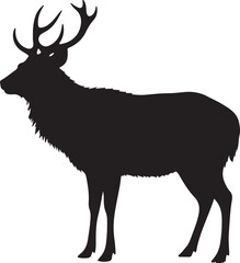 Sambar Deer Vector Silhouette