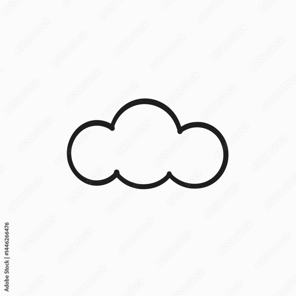 Poster cloudy weather forecast icon vector illustration graphic design element symbol sign weather cloudy c