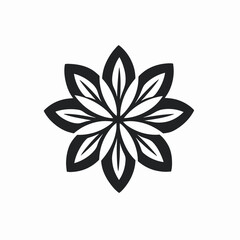 Fototapeta premium Flower floral blossom petal leaf nature plant botanical bloom flora graphic design decoration vector silhouette