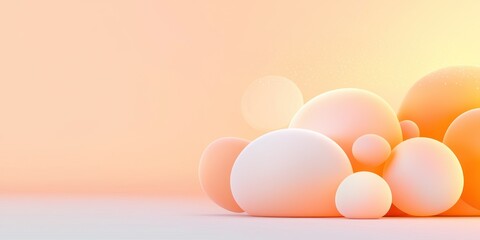 Fototapeta premium Abstract Pastel Spheres Softly Clustered Together