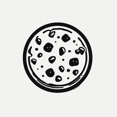 Fototapeta premium Delicious pizza food pepperoni mozzarella italian cheese restaurant cuisine meal tasty dinner lunch 10 inch silhouette