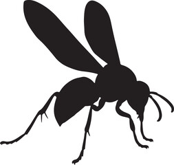 Wasp Vector Silhouette