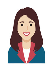 Smiling happy businesswoman with bright expression