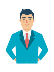 Confident businessman with sharp clean look