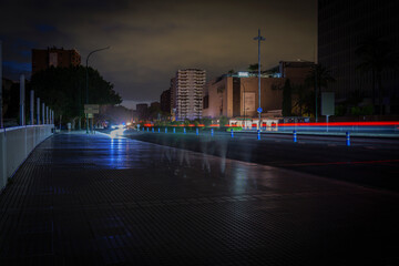 Streets in central Malaga during a power outage in Spain