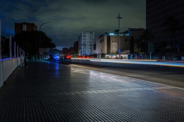 Streets in central Malaga during a power outage in Spain