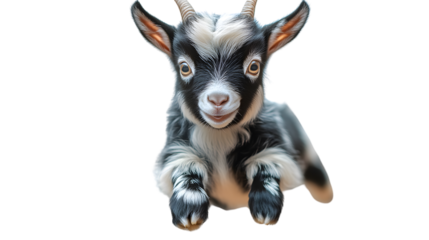 Adorable Baby Goat with Playful Expression Perfect for Animal Lovers and Nature Themes