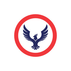 Obraz premium eagle falcon logo design vector