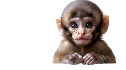 Adorable Baby Monkey with Big Eyes and Tiny Paws Perfect for Wildlife Nature and Animal Them