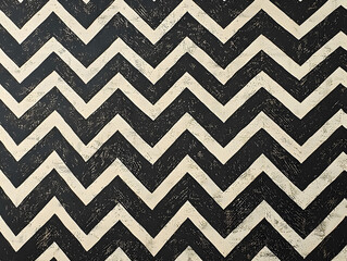 A black and white geometric pattern, high-contrast zigzag lines forming an optical illusion