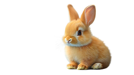 Obraz premium Adorable Fluffy Bunny Rabbit on Black Background HighQuality Animal Photography Perfect for