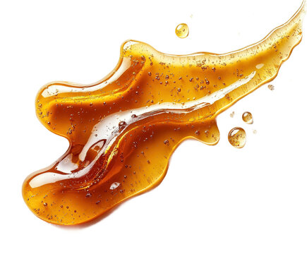 Dripping honey action kitchen food bright isolated on transparent background