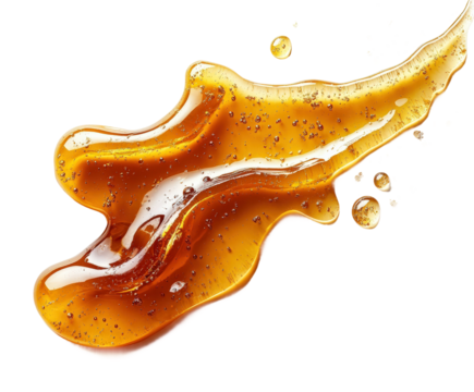 Dripping honey action kitchen food bright isolated on transparent background