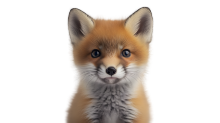 Adorable Fox Portrait with Detailed Fur and Expressive Eyes for Nature Wildlife and Animal Th