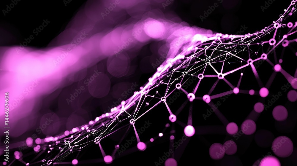 Poster A network of interconnected nodes displayed in beautiful abstract form