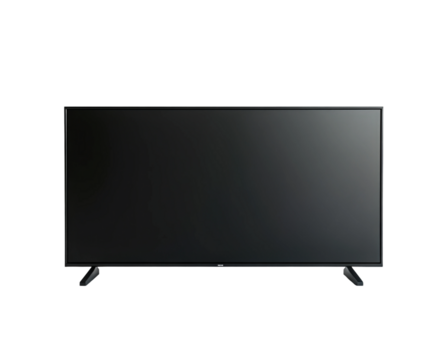 Viewing experience modern tv setup in home living room interior isolated on transparent background