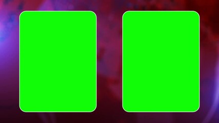 Creating professional news segments, real-time updates, or dynamic broadcast overlays 4K, Live breaking news two empty frame animation with green screen effect, for news podcast video editing