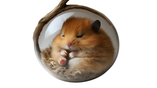 Adorable Small Creature Sleeping Comfortably in a Natural Shell Perfect for Themes of Rest Na