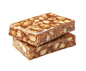Delicious nougat bars kitchen food bright isolated on transparent background
