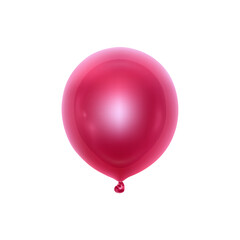 A single, red balloon floating in the air, perfect for celebrations and parties.