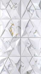 Obraz premium Hyper-Realistic 3D Cracked Marble Stone Pattern with Dust