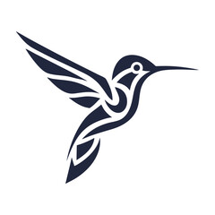 Vector Illustration of a Stylized Hummingbird Silhouette Featuring Intricate Tribal and Geometric Patterns for Artistic, Decorative, and Wildlife-Inspired Design