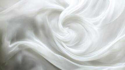 Obraz premium White Fabric Texture with Smooth Flowing Waves