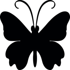 Naklejka premium Vector butterfly icon. butterfly isolated on white butterflies silhouettes