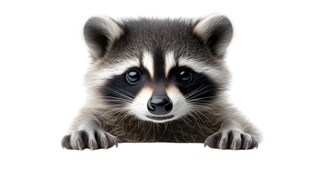 Cute Raccoon Closeup Wildlife Animal Portrait North American Mammal Furry Creature Baby Ra