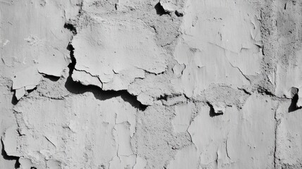 Obraz premium Cracked and peeling paint on a textured surface, showing age and weathering