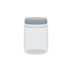 An empty glass jar vector illustration emoji symbol sign icon flat design