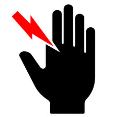 Obraz premium High Voltage Warning Electrical Shock Hazard Symbol