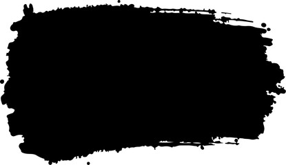 Minimalist composition featuring bold black brush strokes of varying thickness and texture, artistically scattered across a clean white background.