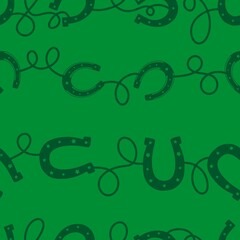 Christmas animals seamless horse pattern for wrapping paper and fabrics