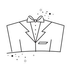 Tuxedo wedding outfit. Vector