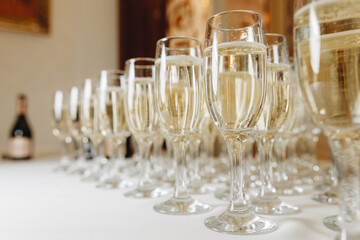 Champagne Flutes in Elegant Setting